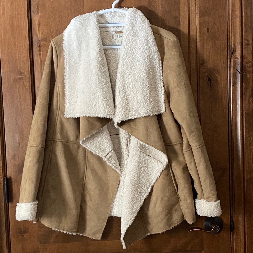 NWOT Style & Co Drape Coat